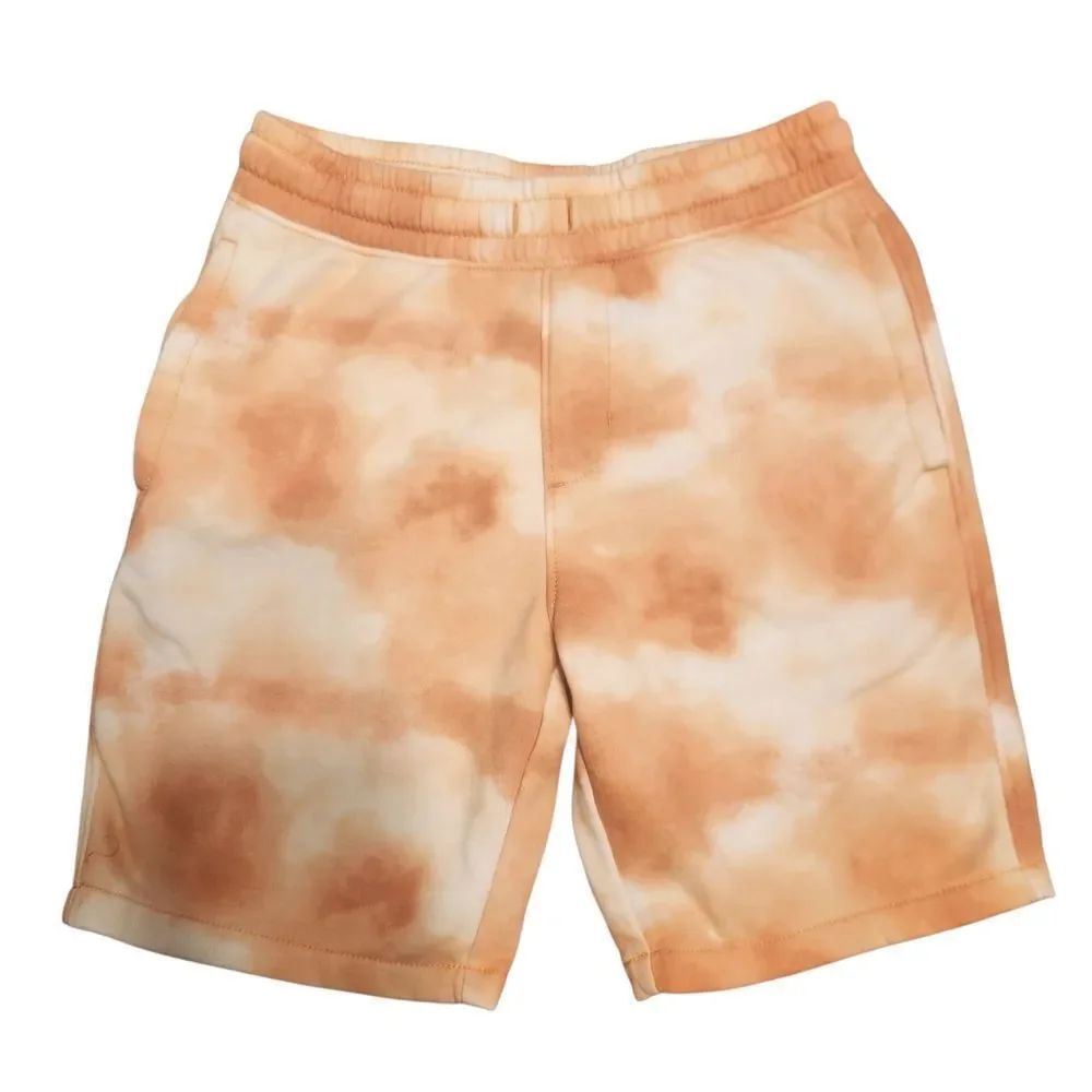 Old Navy Boys Large Tiedye Jogger Shorts Orange White